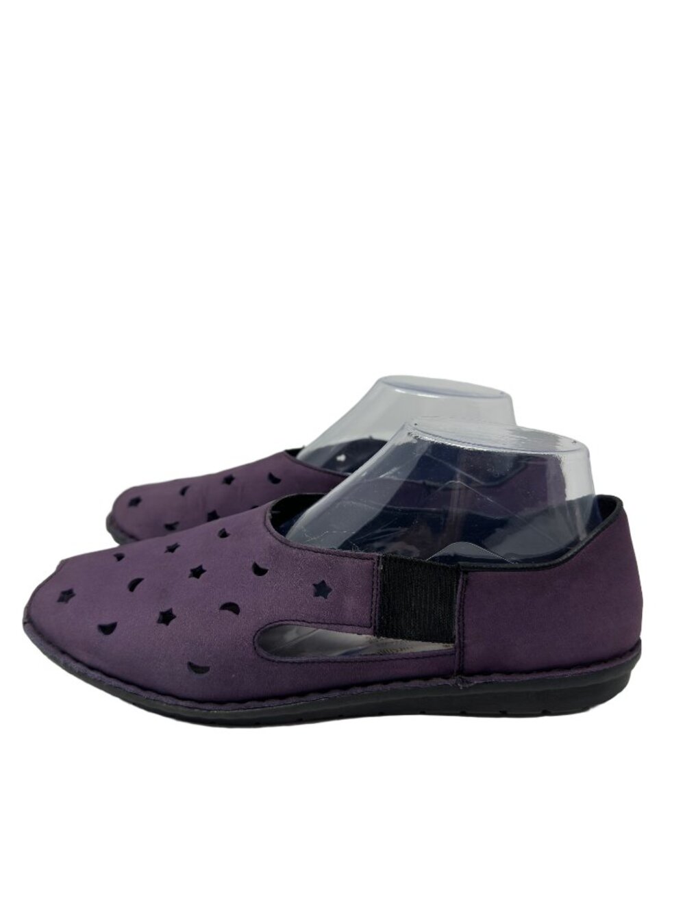 Rieker Women's Moon Star Cutout Shoes Size 6.5 Purple Celestial Teacher Eclectic